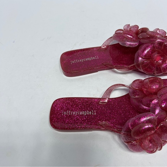 Jeffrey Campbell Floralee Slide Sandal Fuchsia Pink Jelly New Size 8 - Picture 5 of 7